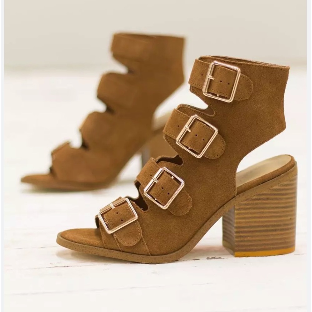 - Rag & Co. Shoes | Rag & Co Suede Leather Tan/Brown Buckle Up Around Ankle